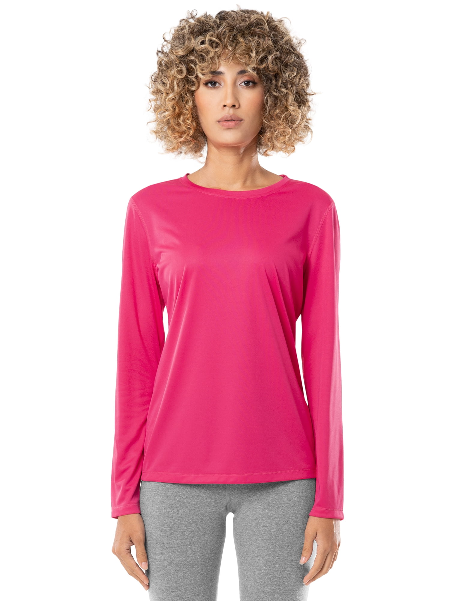 Athletic Works Women Active Moisture Wicking Long Sleeve T-Shirt