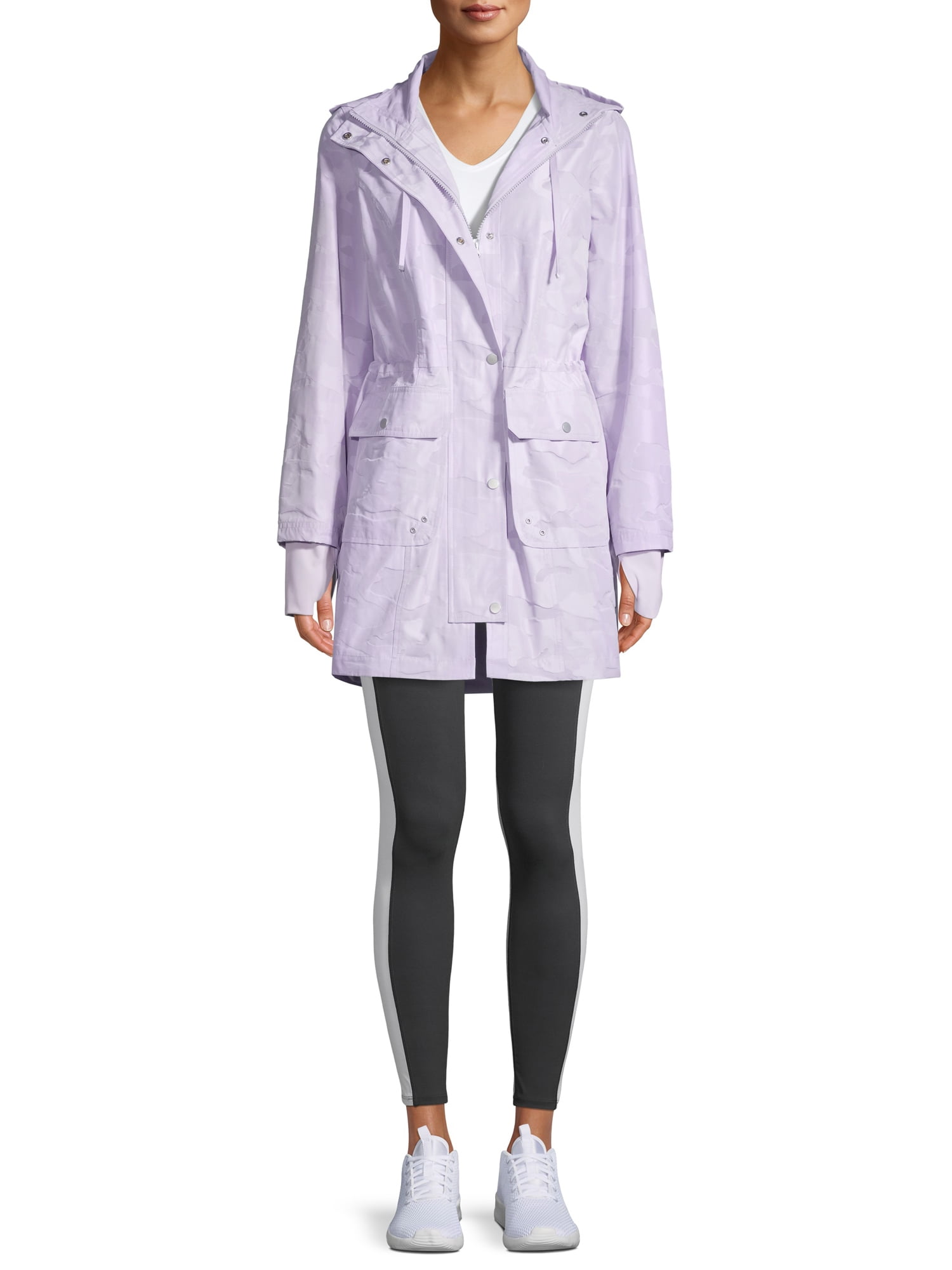 Athletic Works Women's Active Camo Anorak Hooded Jacket