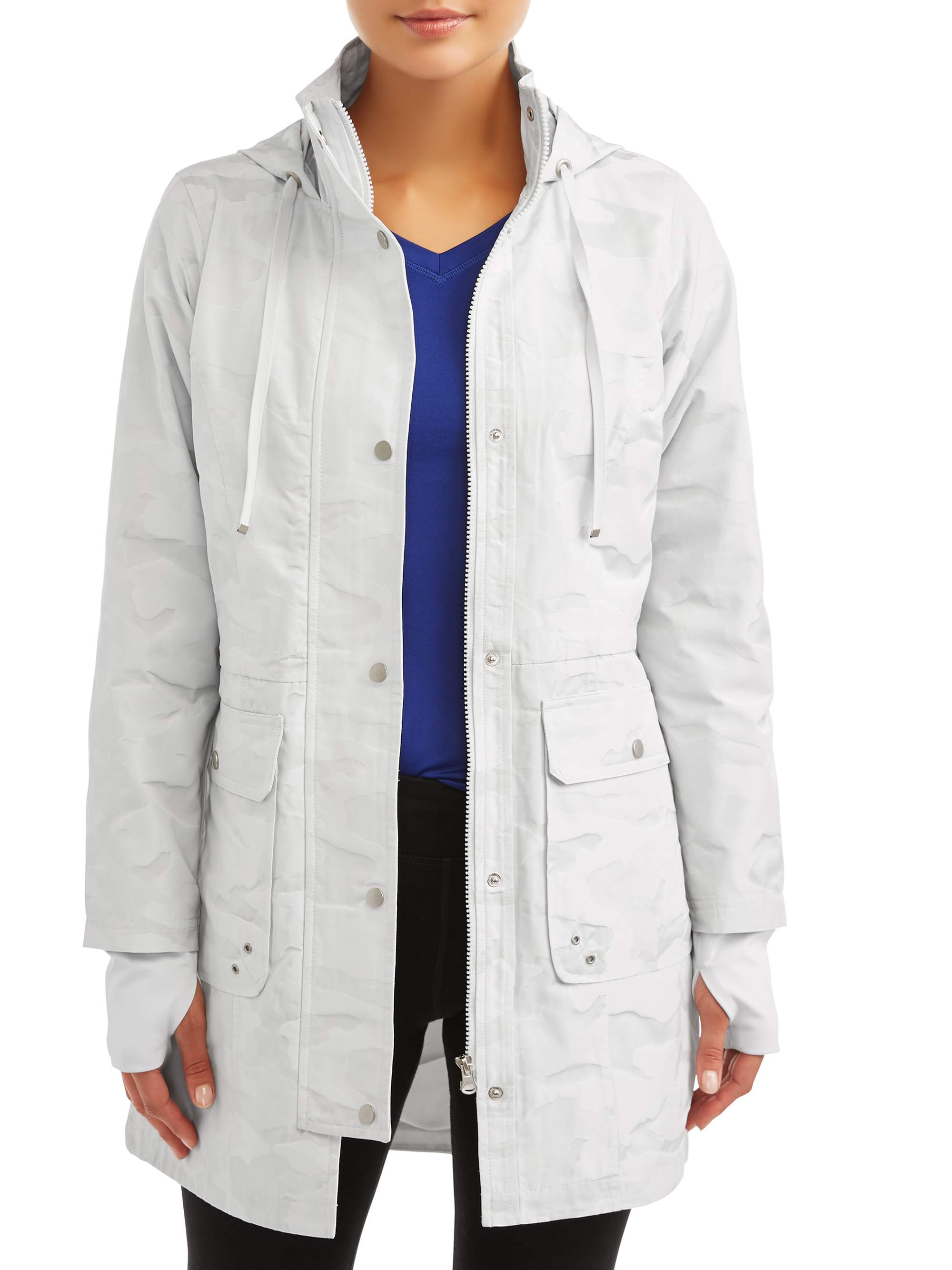 Athletic Works Women s Active Camo Anorak Jacket with Hood Walmart