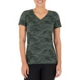 thumbnail image 1 of Athletic Works Women's Active Camo Print V-Neck T-Shirt, 1 of 2