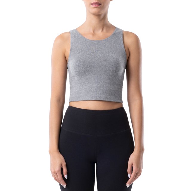Athletic Works Women's Active Cropped Racerback Tank - Walmart.com
