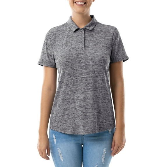 Athletic Works Women's Active Short-Sleeve Polo Shirt