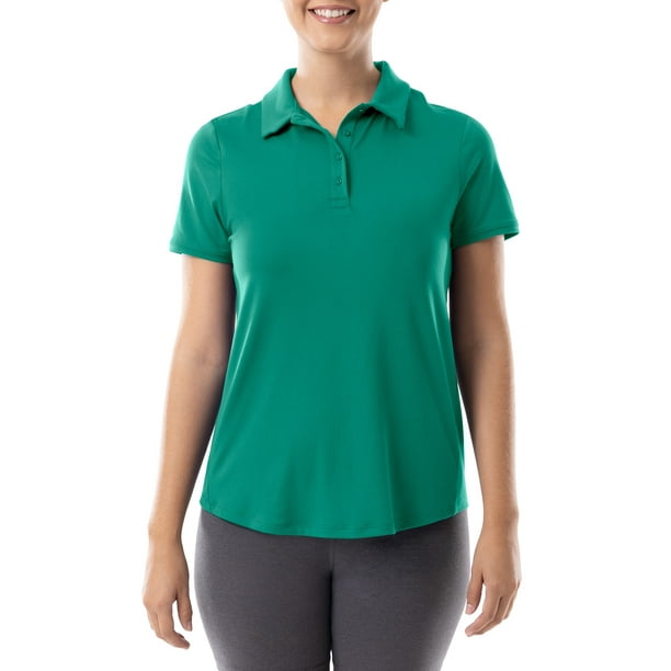 Athletic Works Women's Active ShortSleeve Polo Shirt