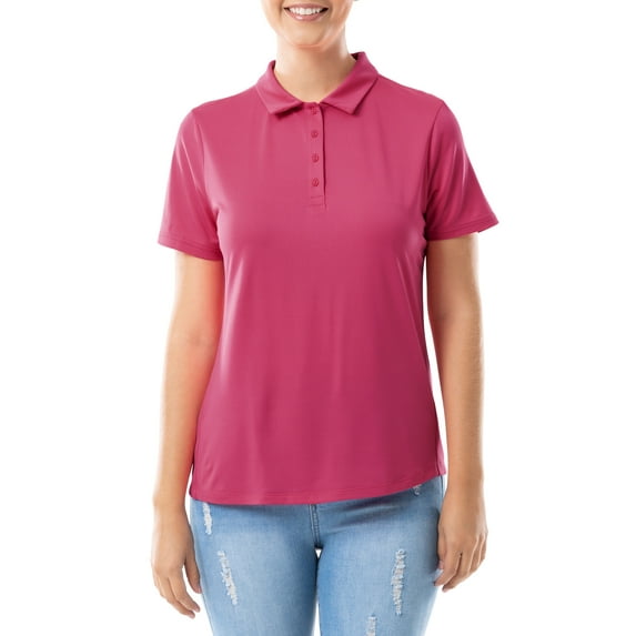 Athletic Works Women's Active Short-Sleeve Polo Shirt