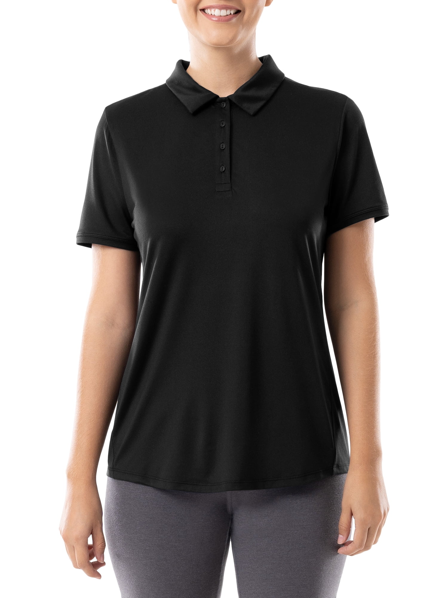 Athletic Works Women's Active ShortSleeve Polo Shirt