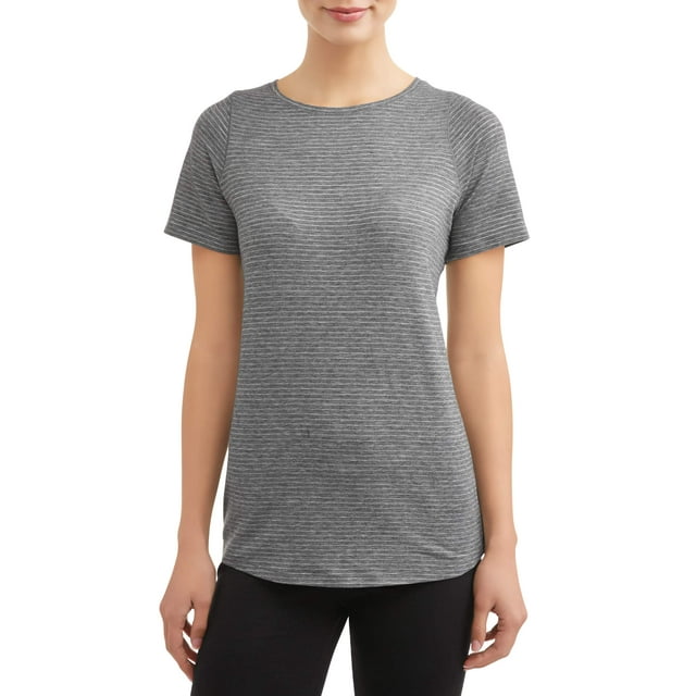 Athletic Works Women's Active Striped Performance TShirt
