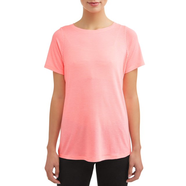 Athletic Works Women's Active Striped Performance TShirt