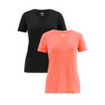 thumbnail image 1 of Athletic Works Women's Active V-Neck T-Shirt with Short Sleeves, 2-Pack, Sizes XS-XXXL, 1 of 15