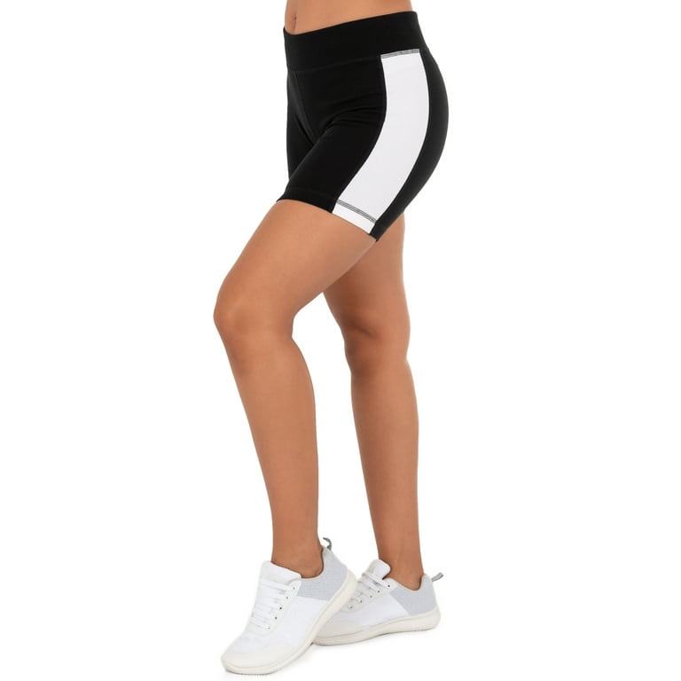 Stripe Trim Sports Shorts - WHITE M  Gym shorts womens, Gym women, Trendy  activewear