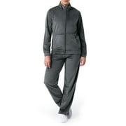 Athletic Works Women's Soft Velour Jacket and Pant Tracksuit, Size S-XXL