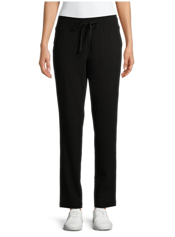 Women's Athleisure Core Knit Pants Available in Regular and Petite