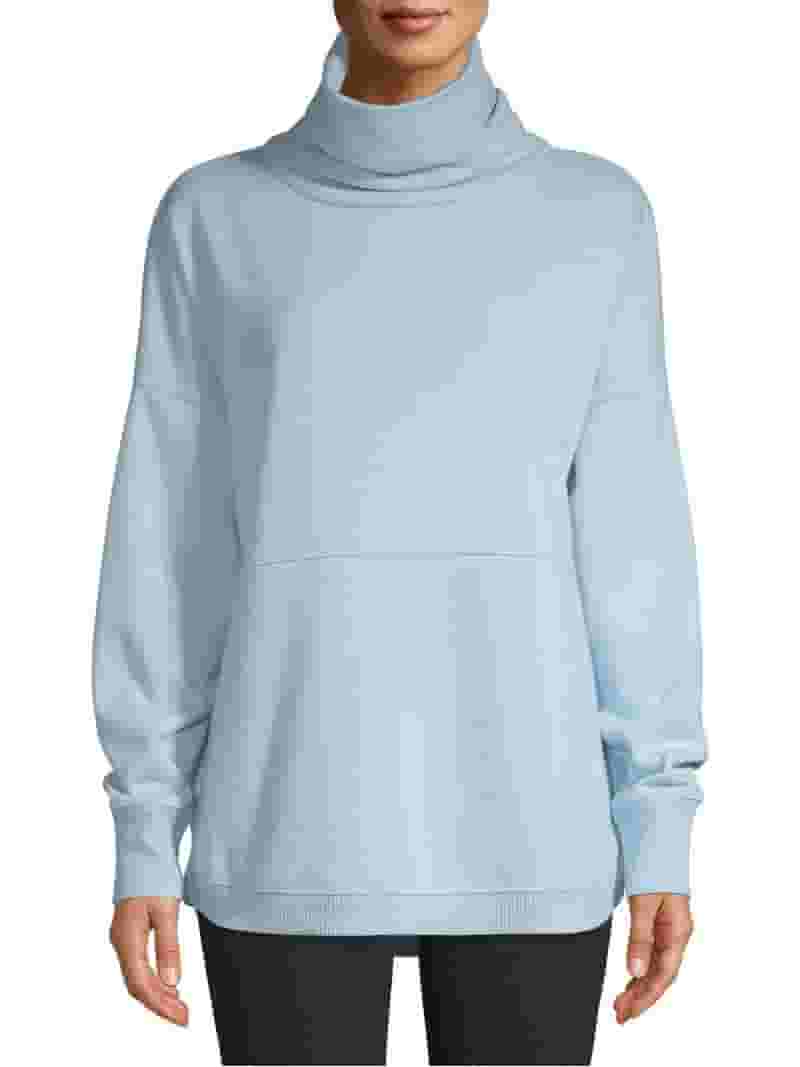 Athletic Works Women's Cowl Neck Tunic Sweatshirt
