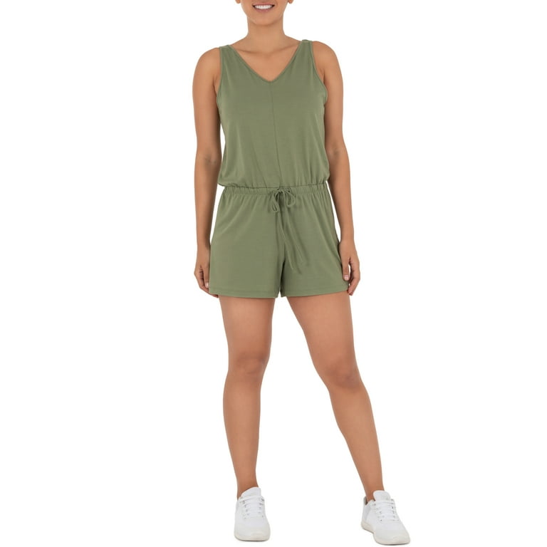 Athletic Drawstring Waist Romper