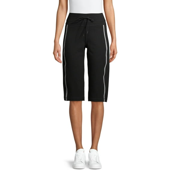 Athletic Works Women's Athleisure Dri More Core Piped Bermuda Shorts