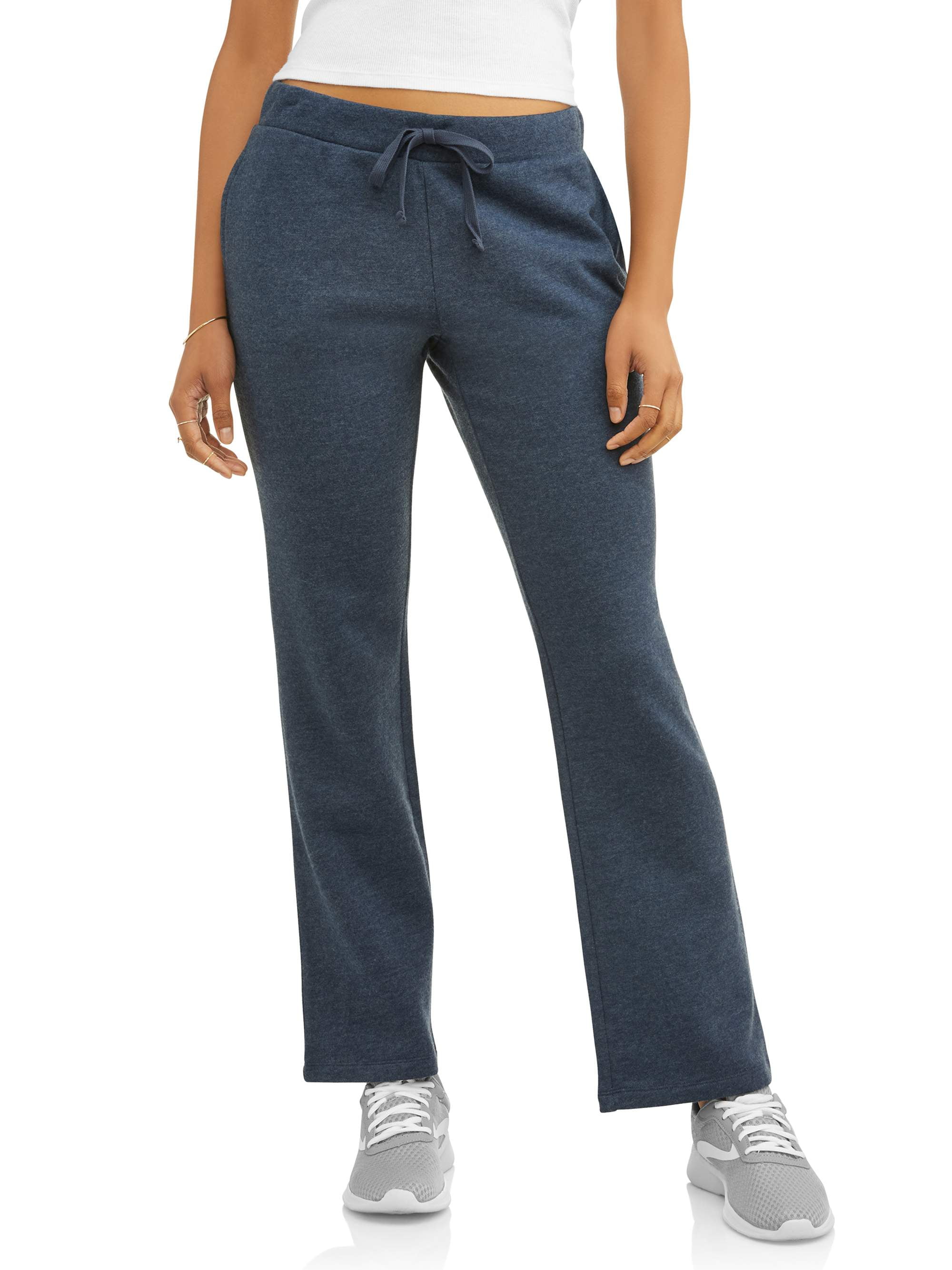 Athletic Works Women's Athleisure Fleece Pants with Front Pockets