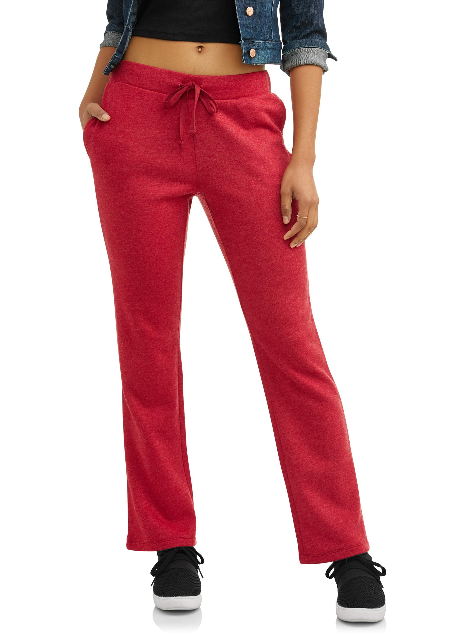 Athletic Works Women's Athleisure Fleece Pants with Front Pockets ...