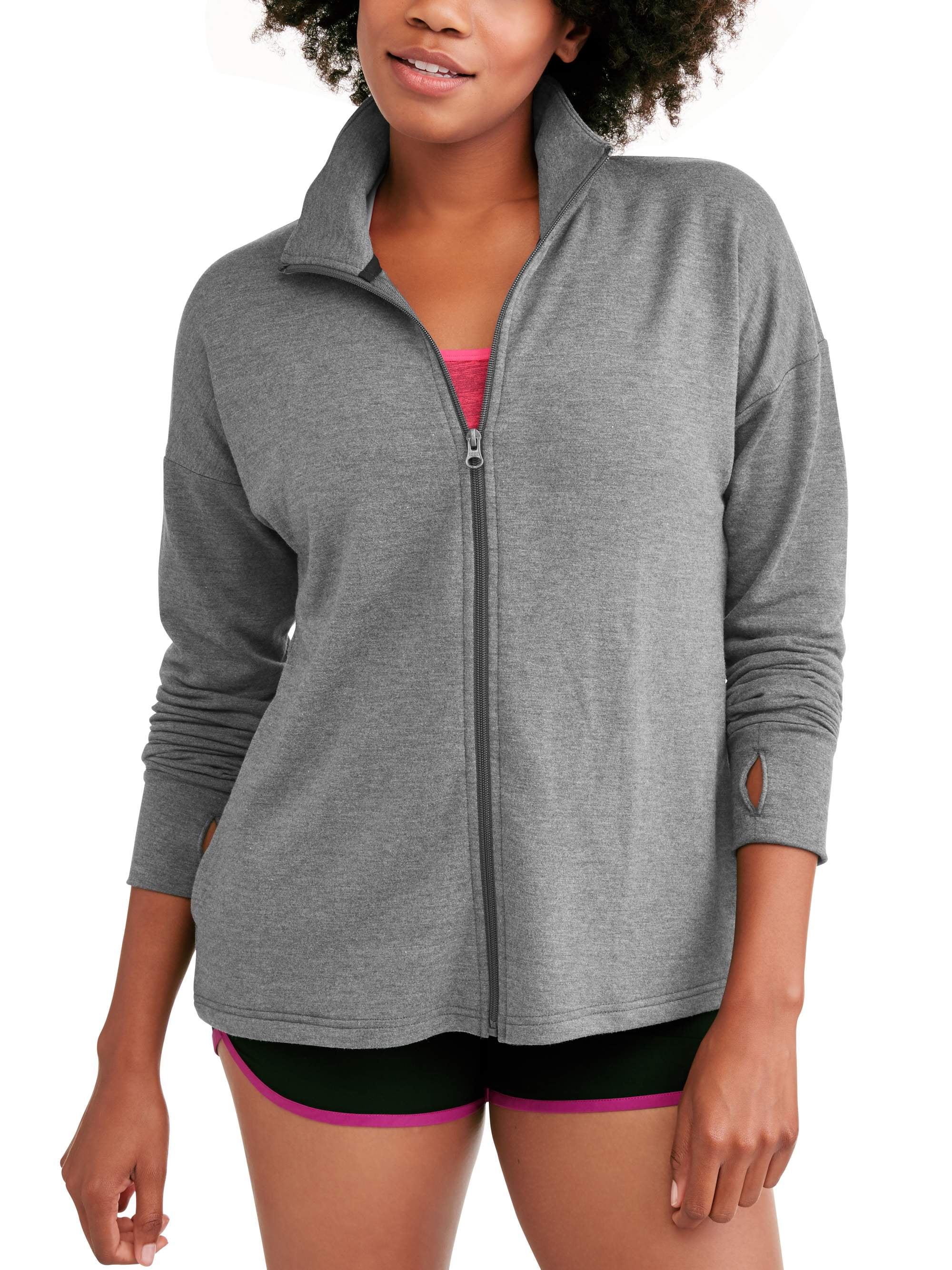 Athletic Works Women s Athleisure Full Zip French Terry Pleated