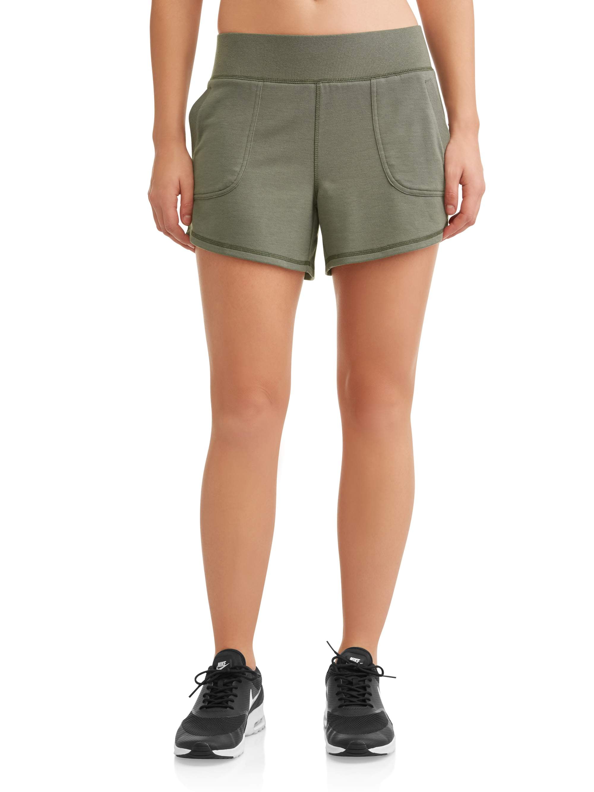 Athletic Works Women's Athleisure Knit Gym Shorts With Pockets