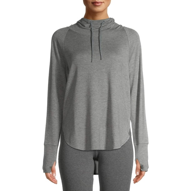 Athletic Works Women's Athleisure Mock Neck Hoodie