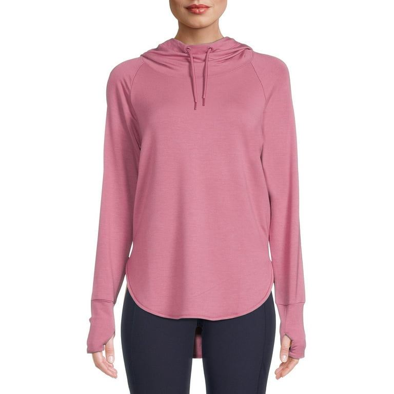 Athletic Works Women s Athleisure Mock Neck Hoodie Walmart