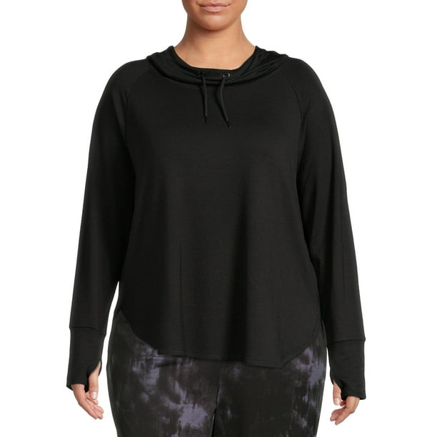 Athletic Works Women's Athleisure Mock Neck Hoodie