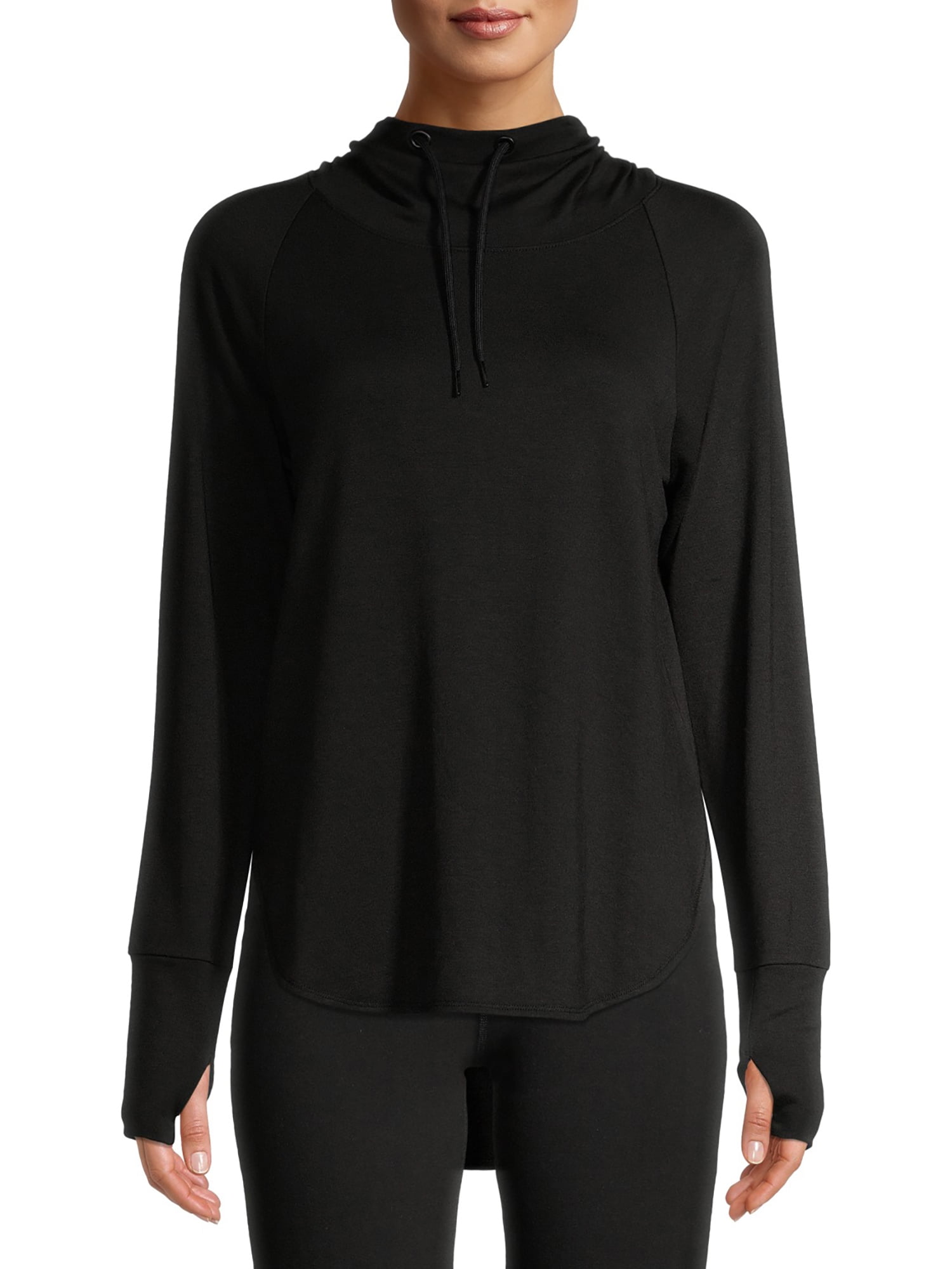 Athletic Works Women's Athleisure Mock Neck Hoodie