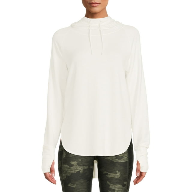 Athletic Works Women's Athleisure Mock Neck Hoodie
