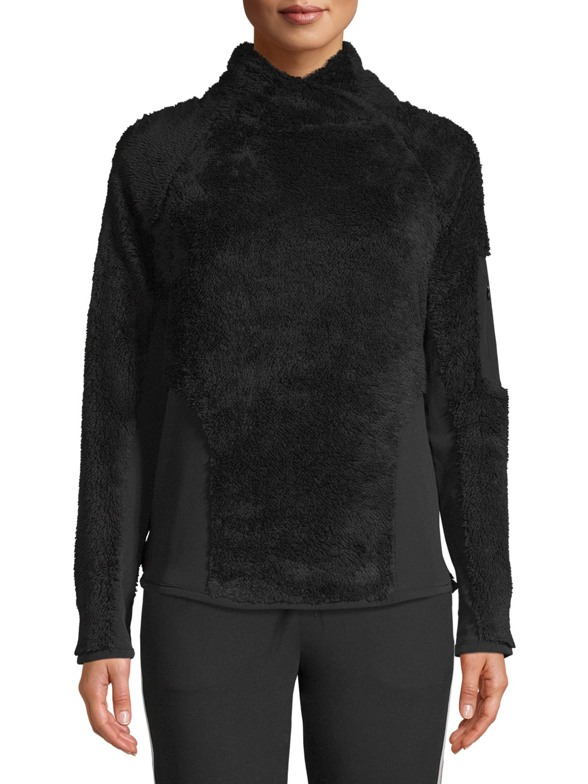 Athletic Works Women s Athleisure Sherpa Pullover Jacket Walmart