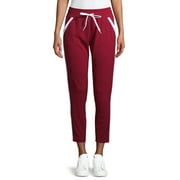 Athletic Works Women's Athleisure Track Pants with Contrast Stripes