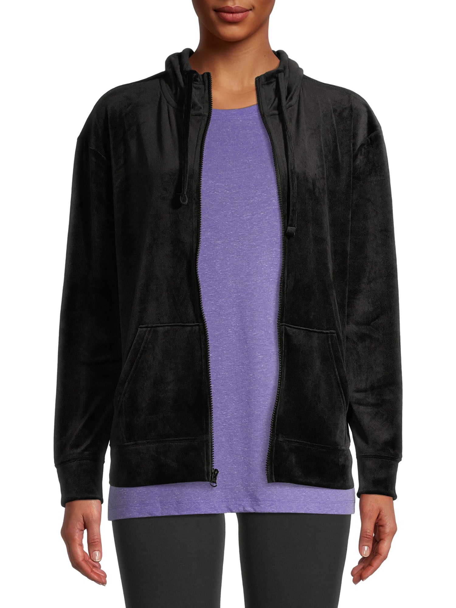 Women s Velour Hooded Track Jacket Athletic Works in Nepal at NPR 9165 Rating 4