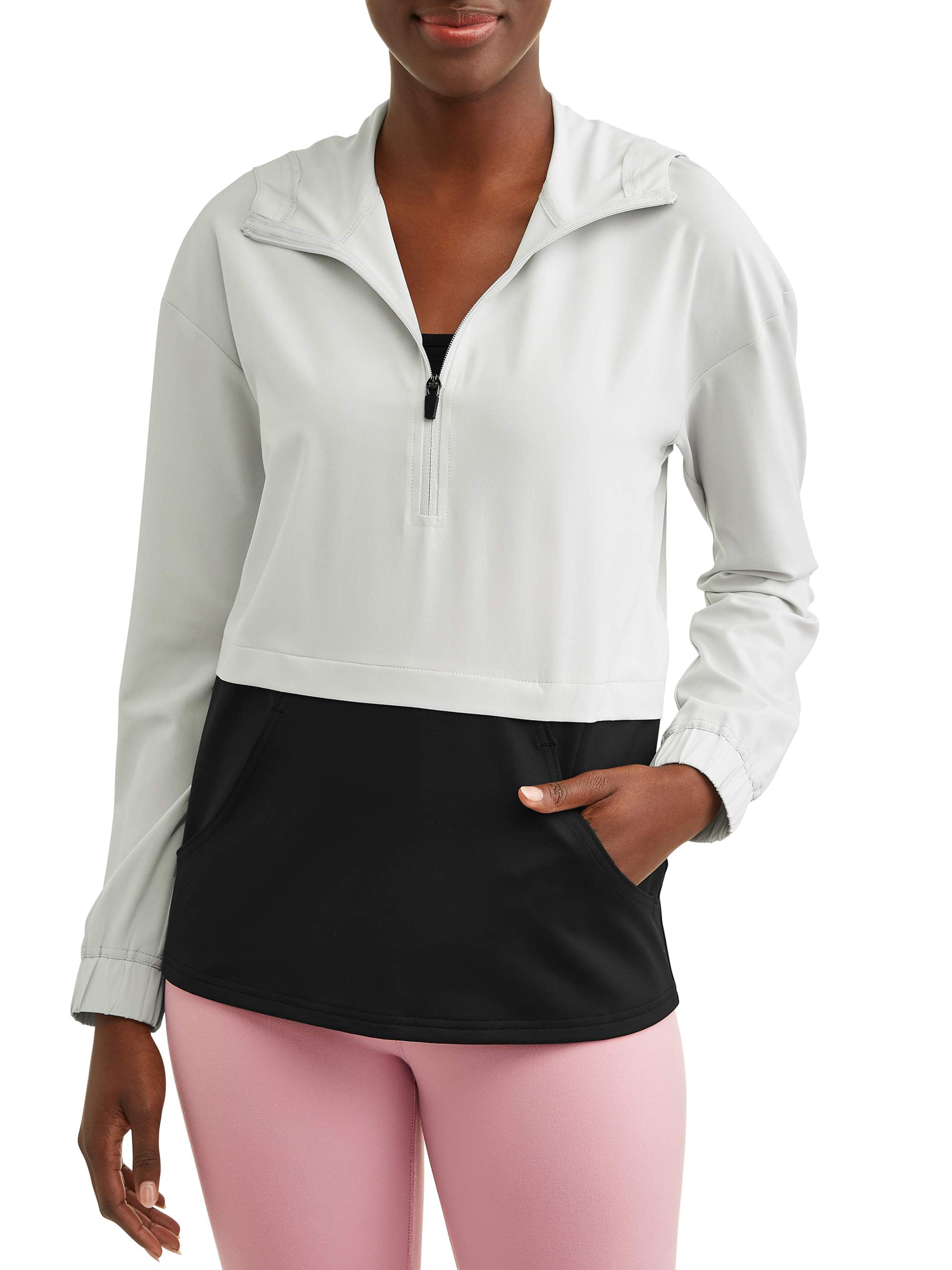 Athletic Works Women's Athletic 1/4 Zip Windbreaker