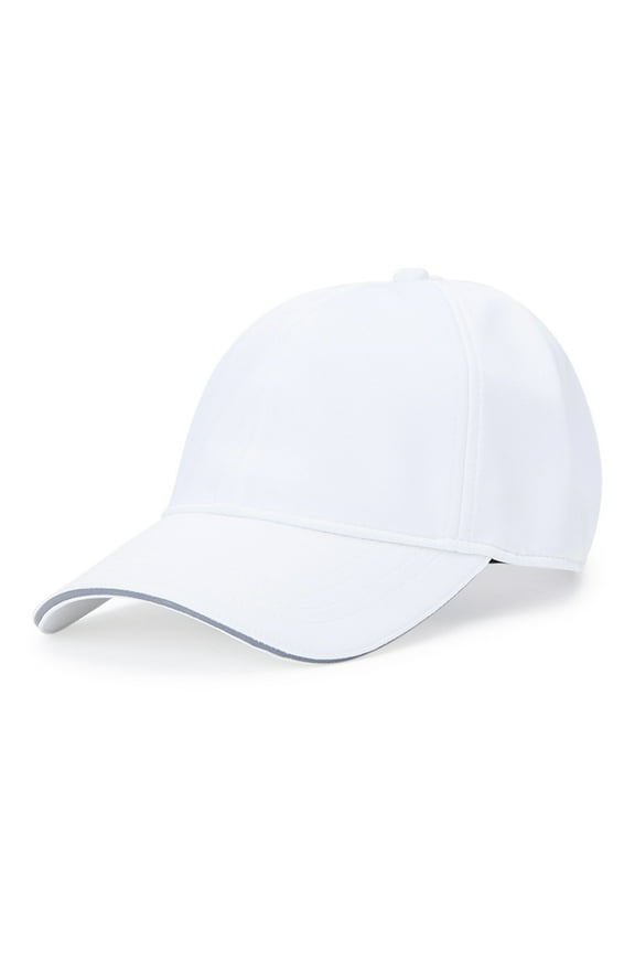 Women's Blank Nylon Ponytail Hat Arctic White