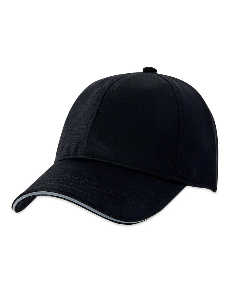 帽子 everyone nylon baseball cap (BLACK) Athletic Works Women's Nylon Ponytail Baseball Cap Black Soot with