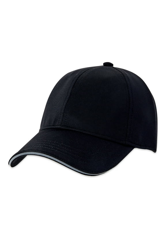 Women's Blank Nylon Ponytail Hat Black Soot