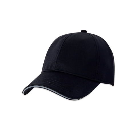 Women's Blank Nylon Ponytail Hat Black Soot