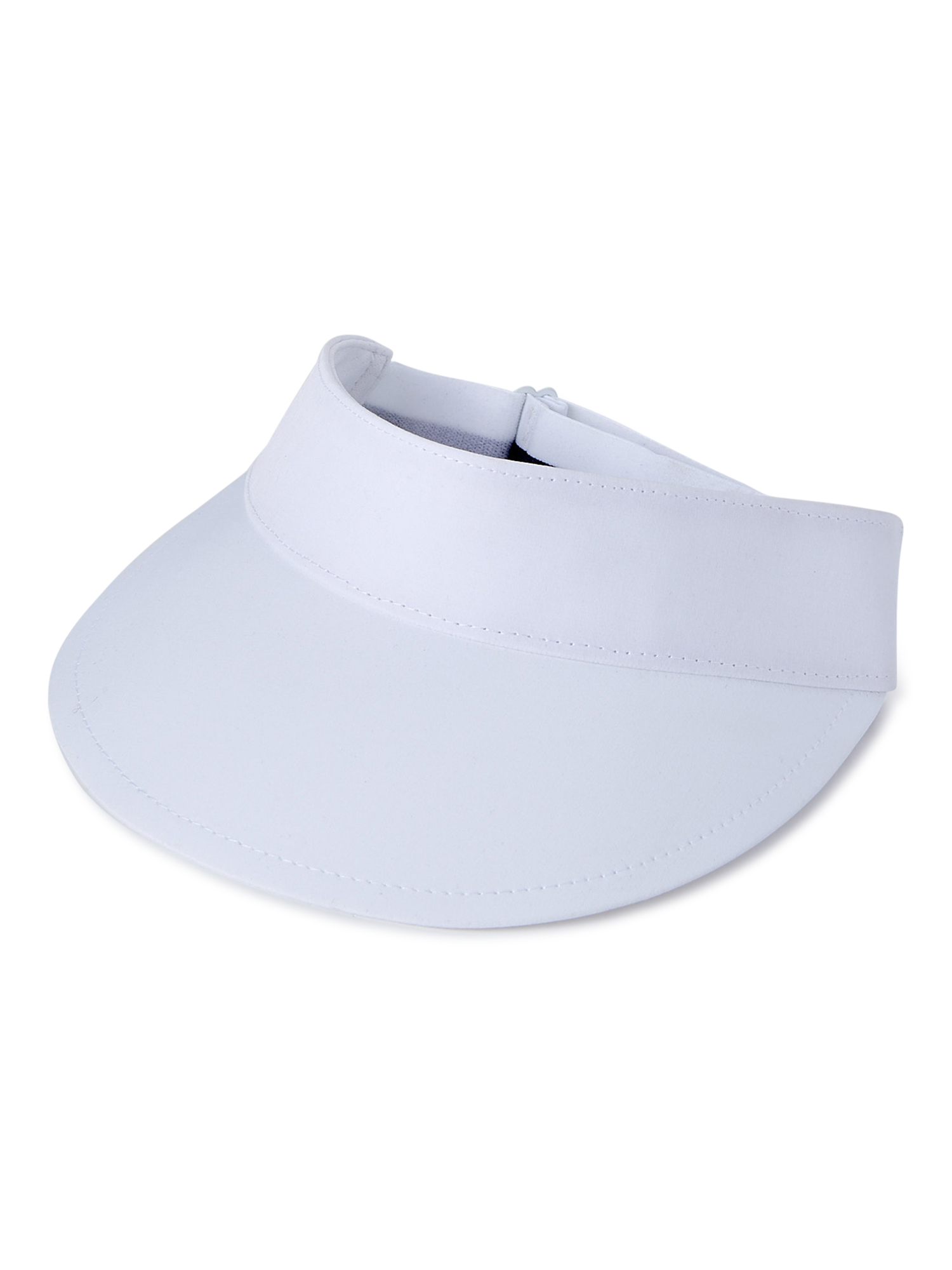 Athletic Works Womens Blank Polyester Stretch Visor Arctic White