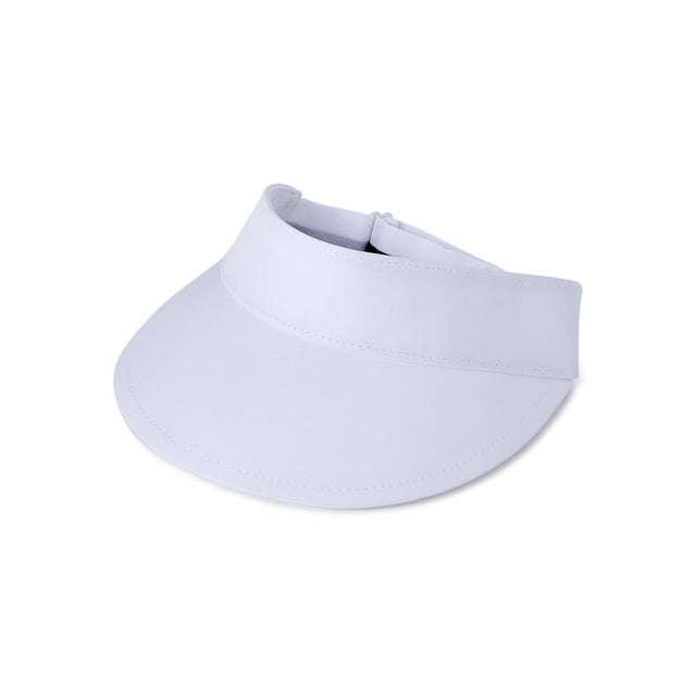 Athletic Works Women’s Blank Polyester Stretch Visor Hat Arctic White