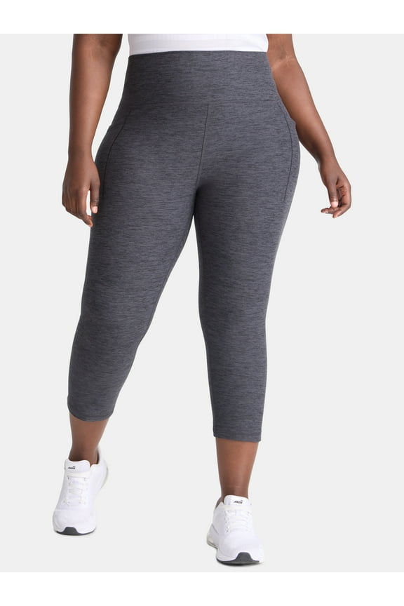 Women's and Women's Plus ButterCore Capri Leggings with Pockets, 21" Inseam, Sizes XS-4X