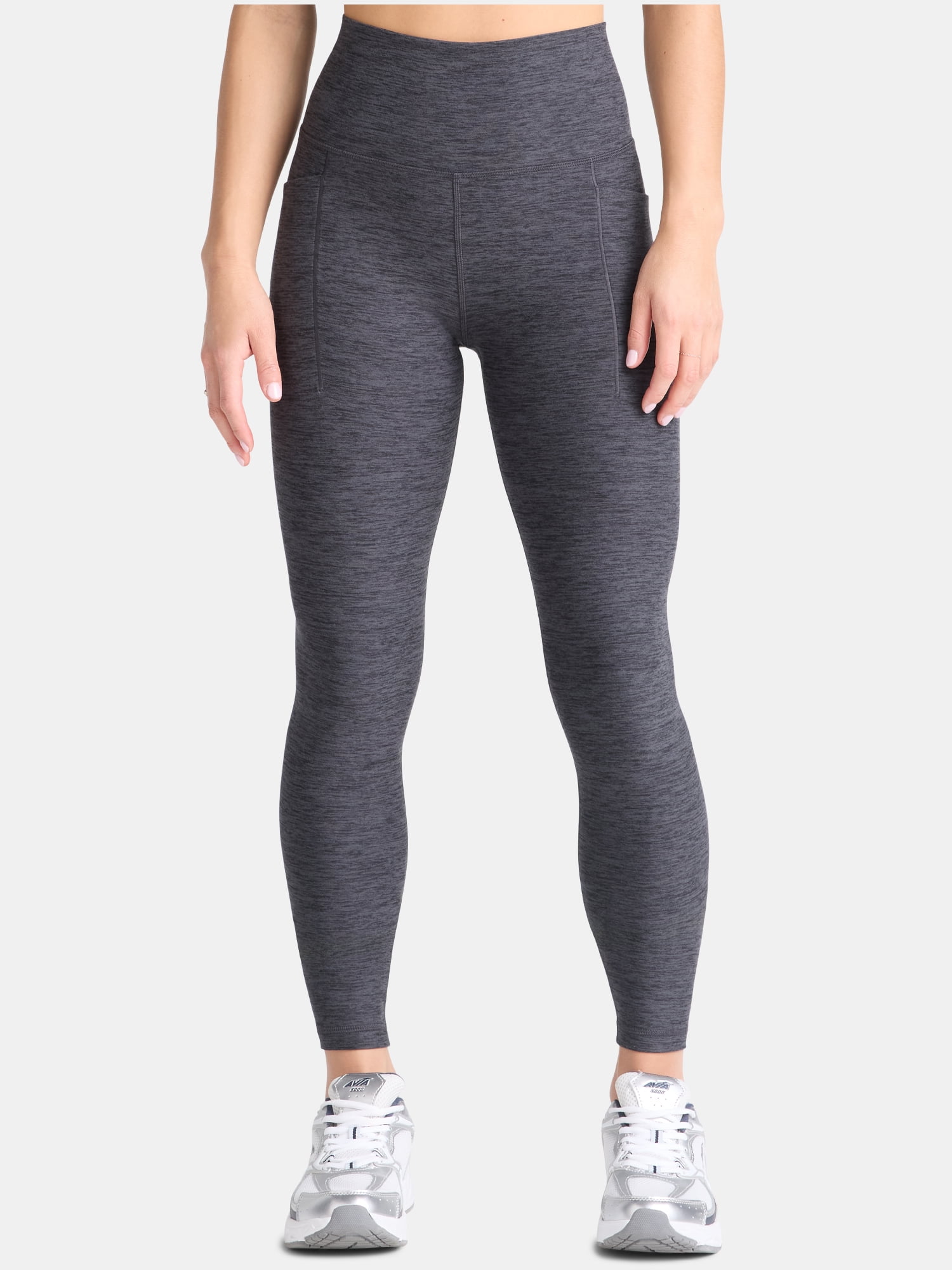 Athletic Works Women's and Women's Plus ButterCore Full Length Leggings with Pockets, Sizes XS-4X