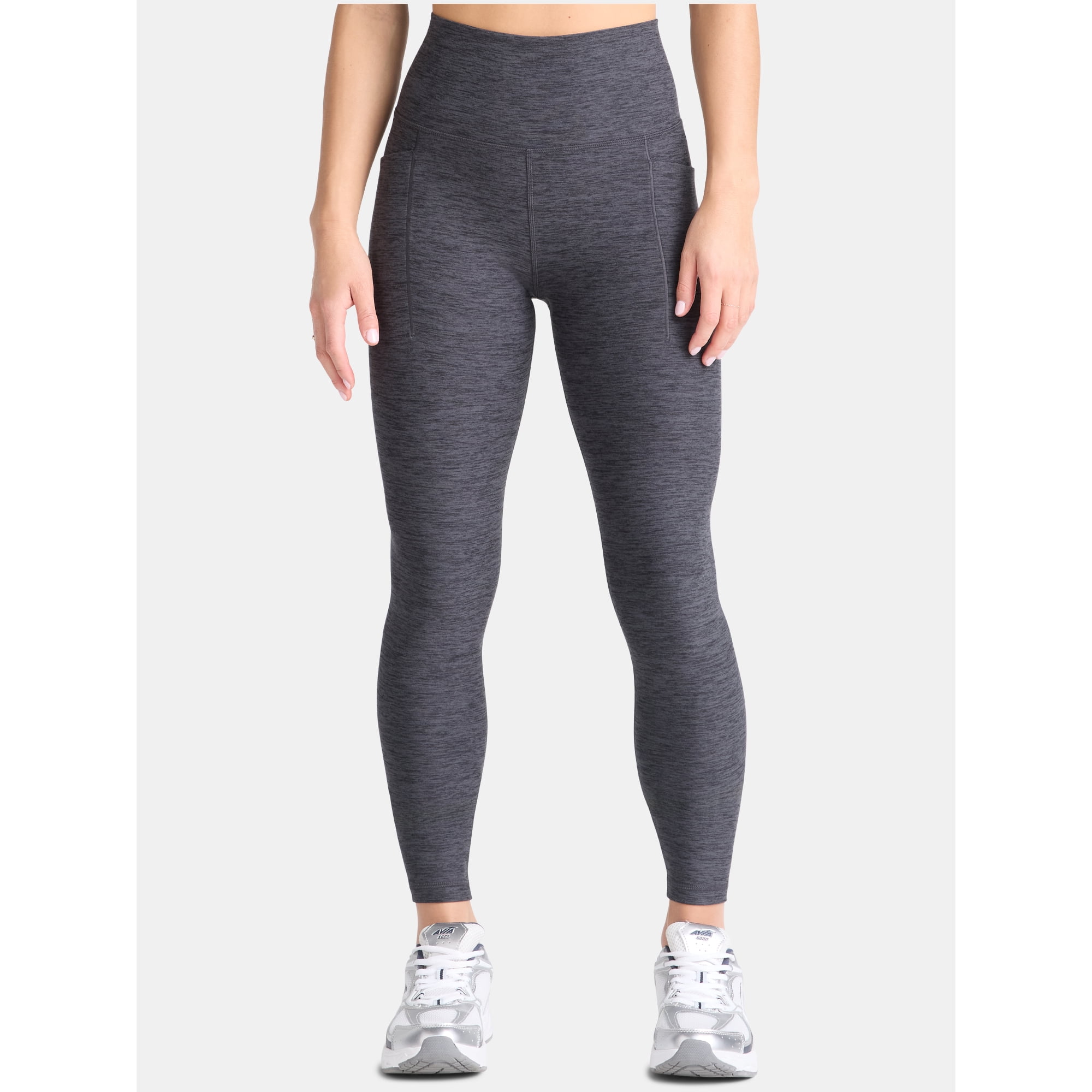 Athletic Works Women's and Women's Plus ButterCore Full Length Leggings with Pockets, Sizes XS-4X