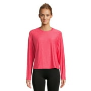 Athletic Works Women's ButterCore Open Back Tee with Long Sleeves, Sizes XS-XXXL