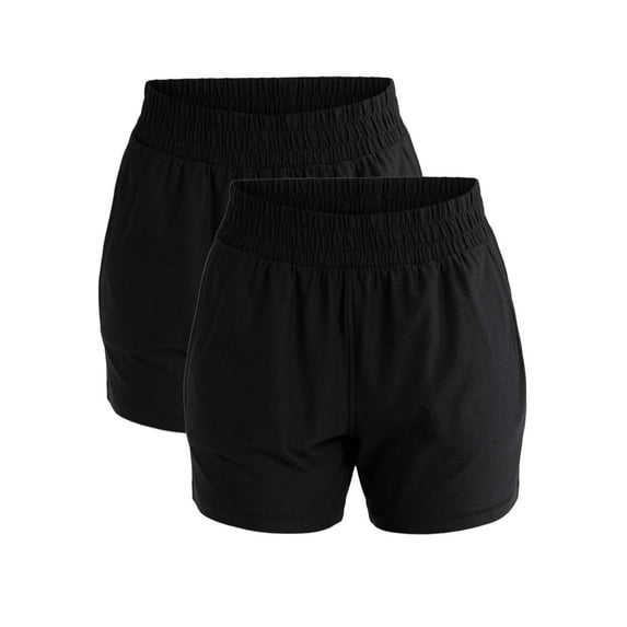 Athletic Works Women's and Women’s Plus ButterCore Soft Performance Gym Shorts, Available in 1, 2 and 5-Pack, Sizes XS-4X