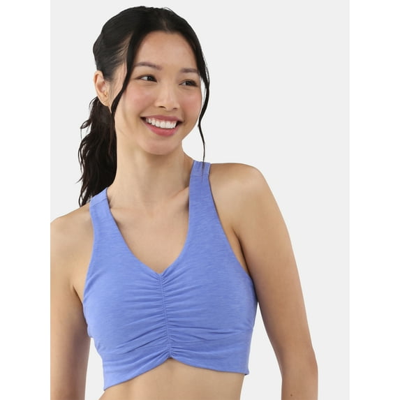Athletic Works Women's ButterCore Ruched Bra, Sizes XS-XXXL
