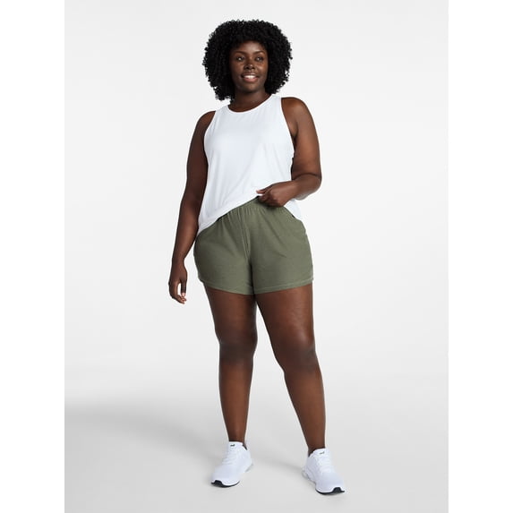 Athletic Works Women's and Women’s Plus ButterCore Soft Performance Gym Shorts, Available in 1, 2 and 5-Pack, Sizes XS-4X