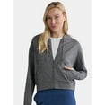 thumbnail image 1 of Athletic Works Women's ButterCore Zip Front Hoodie with Long Sleeves, Sizes XS-XXXL, 1 of 5