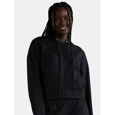 Athletic Works Women's ButterCore Zip Front Hoodie with Long Sleeves, Sizes XS-XXXL