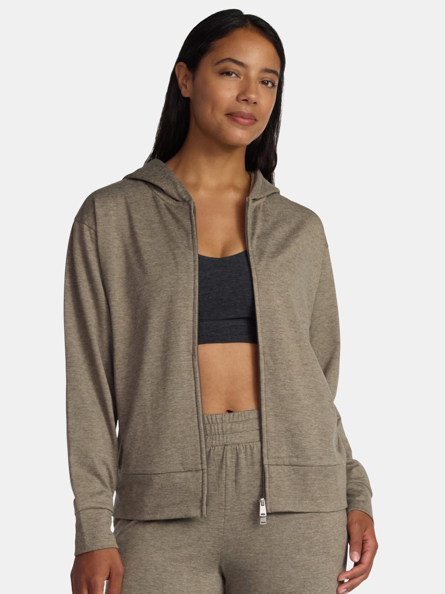 Athletic Works Women's and Women's Plus ButterCore Zip Up Hoodie, Sizes XS-4X