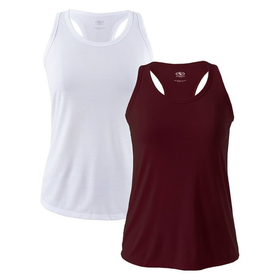 Athletic Works Women's Core Active Racerback Tank, 2-Pack
