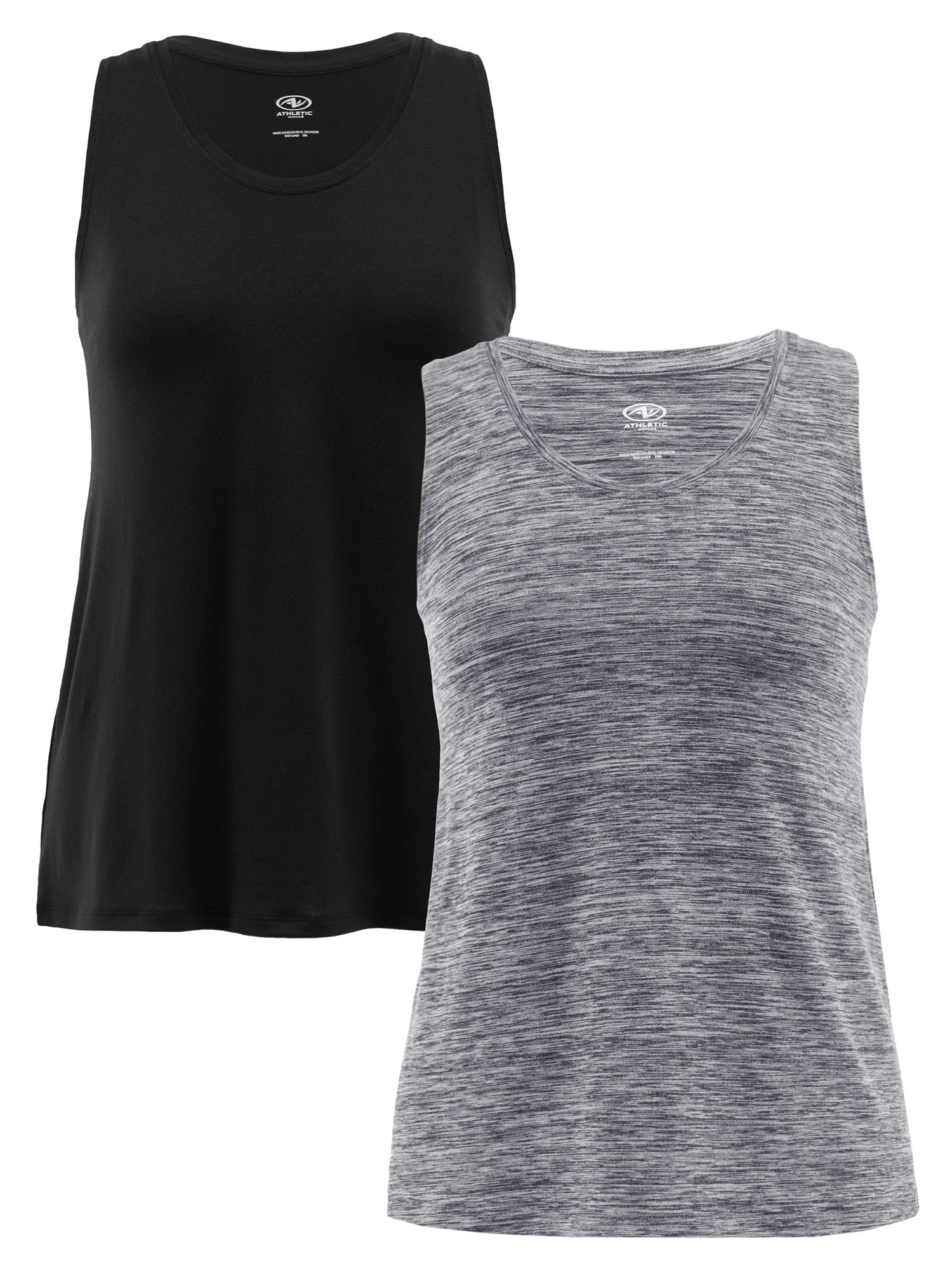 Athletic Works Women's Core Active Racerback Tank, 2-Pack