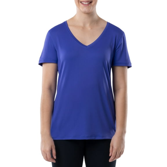 Athletic Works Women's Core Active Short Sleeve V-Neck T-Shirt, Sizes XS-3X
